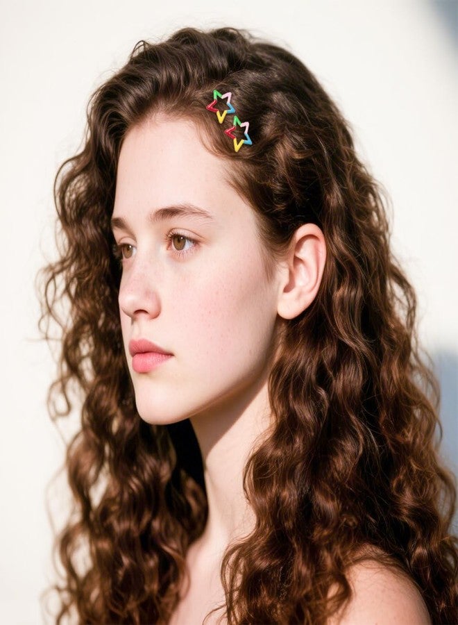 ايلان مجموعة إيلان المكونة من 20 قطعة من مشابك الشعر الصغيرة للنساء والفتيات، مشابك شعر لطيفة للنساء، إكسسوارات للشعر الناعم والخفيف (نجمة متعددة الألوان) - Image 5